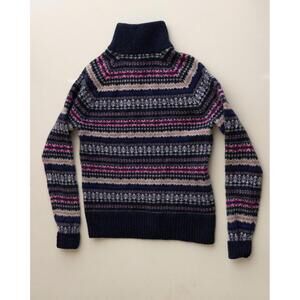 J.Crew Fair Isle Turtleneck Sweater Size Small